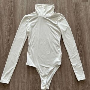 EvoluShein White Turtleneck Bodysuit